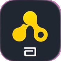 LibreLinkUpの濃い紺色に黄色いマークのアプリアイコン